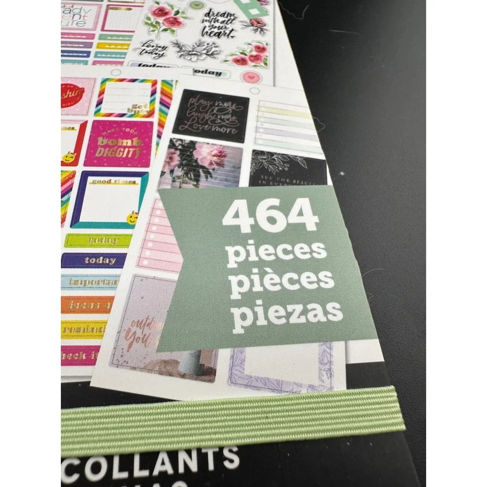 Erin Condren The Happy Planner Sticker Book horizontal layout 464 pieces 97% com